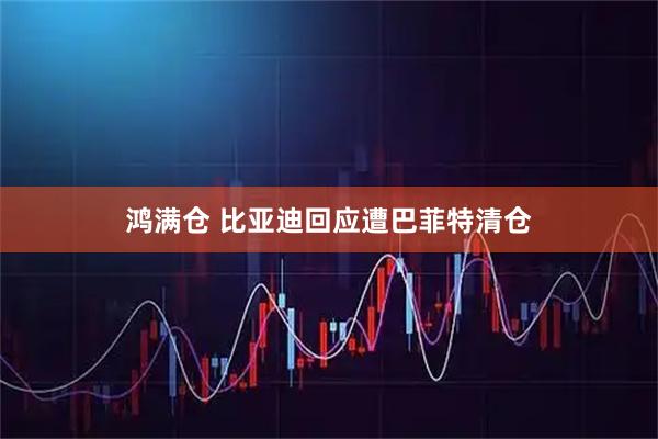 鸿满仓 比亚迪回应遭巴菲特清仓